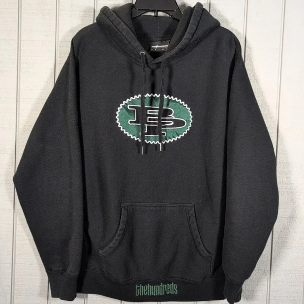 The Hundreds Black Hoodie Stitched Thick Sweater Mens Vintage - Size‎ Large L